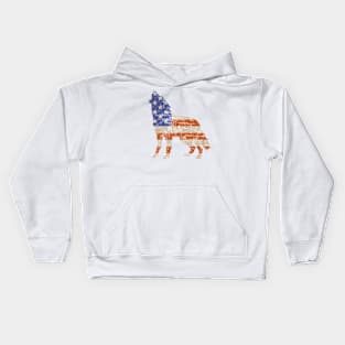 Patriot Howling Wolf Kids Hoodie